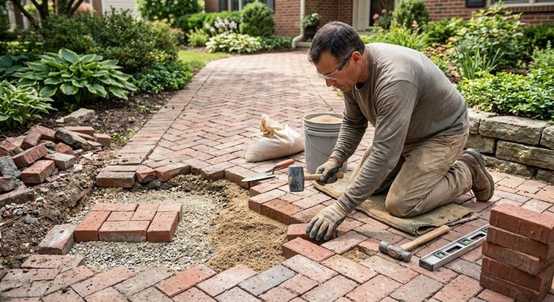 Brick Pathway Repair