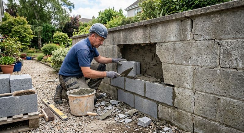 Block Wall Repair in Bethlehem, GA