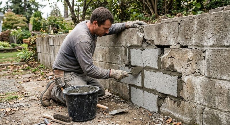 Block Wall Repair in Hoschton, GA