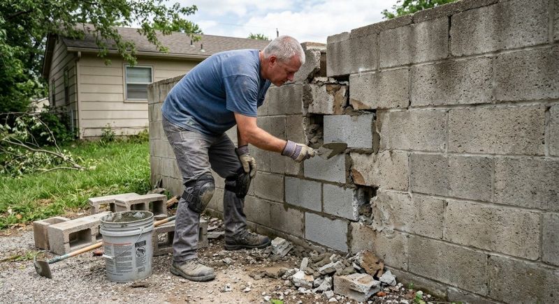Block Wall Repair in Monroe, GA