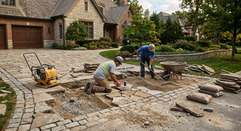 Brick Driveway Repair in Loganville, GA