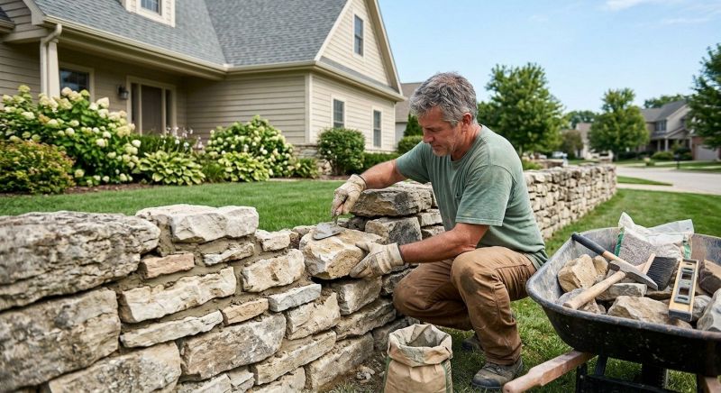 Brick Fence Repair in Loganville, GA