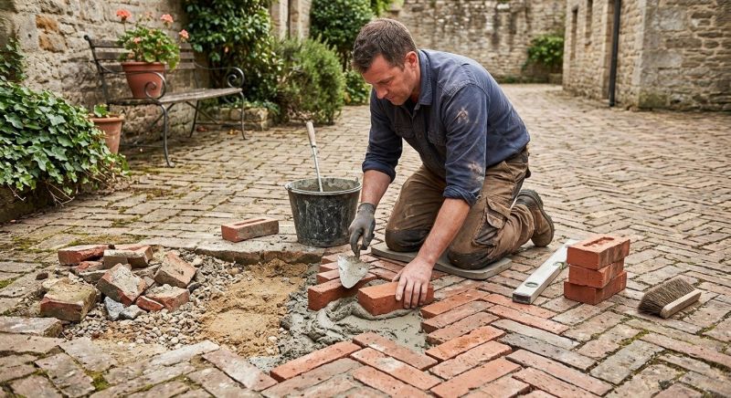 Brick Flatwork Repair in Mansfield, GA