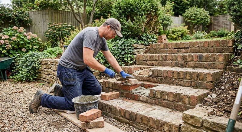 Brick Stairs Repair in Decatur, GA