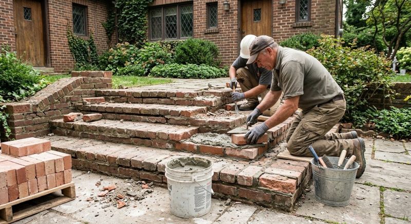 Brick Stairs Repair in Loganville, GA