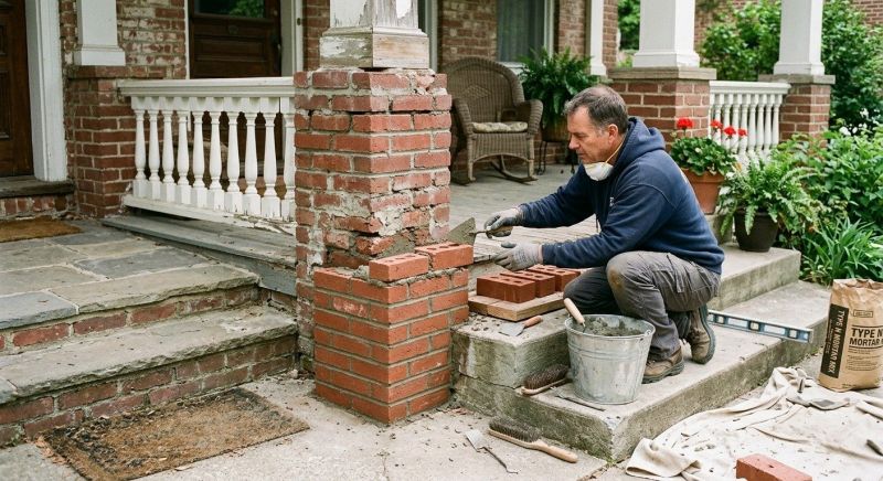 Brick Stairs Repair in Monroe, GA