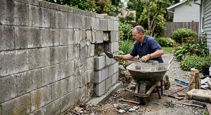 Cinder Block Repair in Loganville, GA