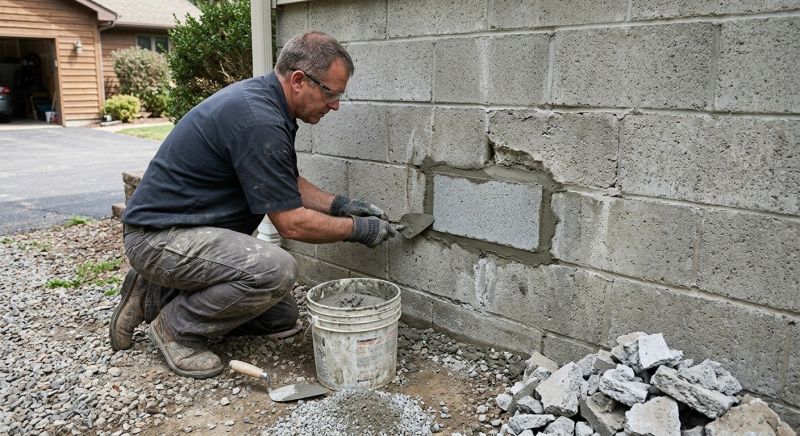 Cinder Block Wall Repair in Dekalb County, GA