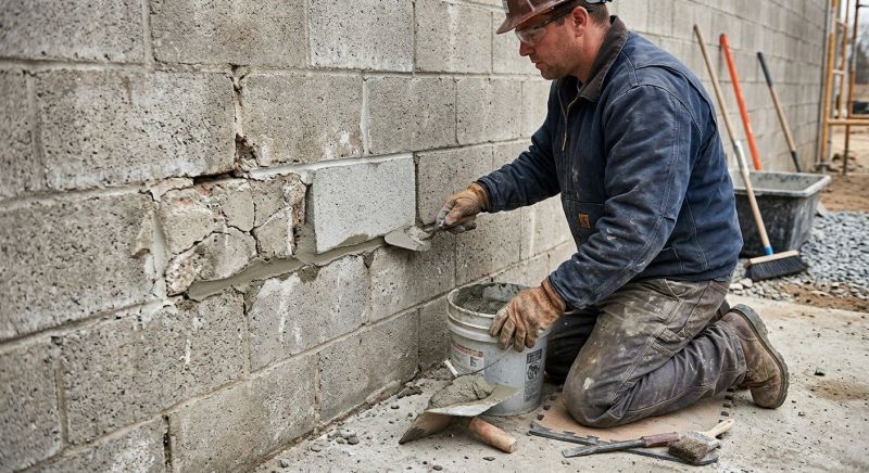 Concrete Block Repair in Bethlehem, GA