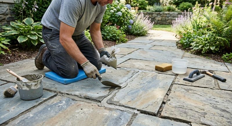 Stone Walkway Repair in Loganville, GA