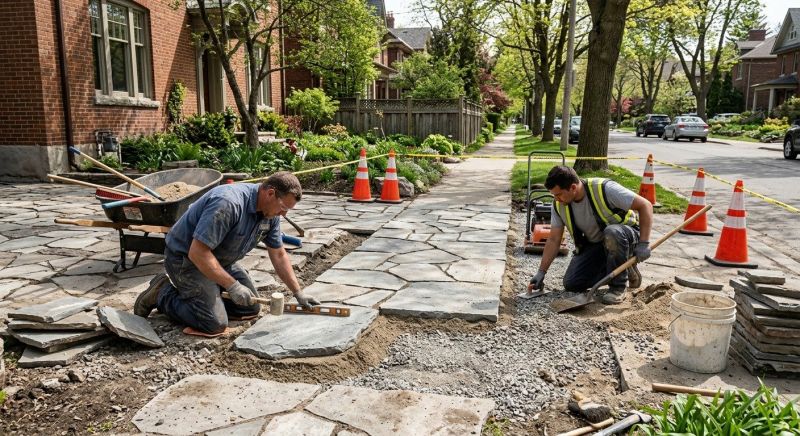Stone Walkway Repair in Loganville, GA